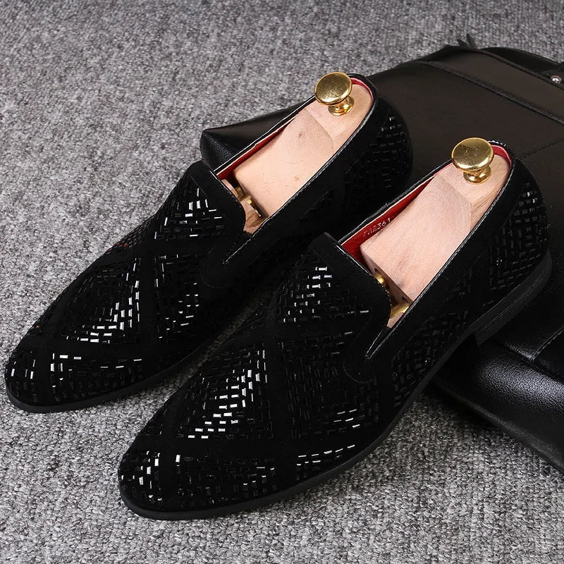 Men's Rhinestone Shining Loafer Shoes