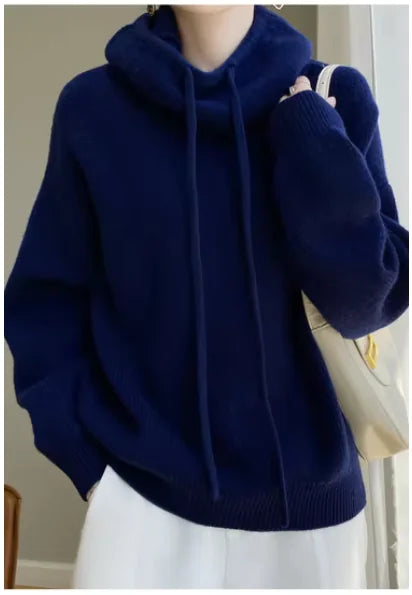 Women's Australia Wool Hooded Sweater