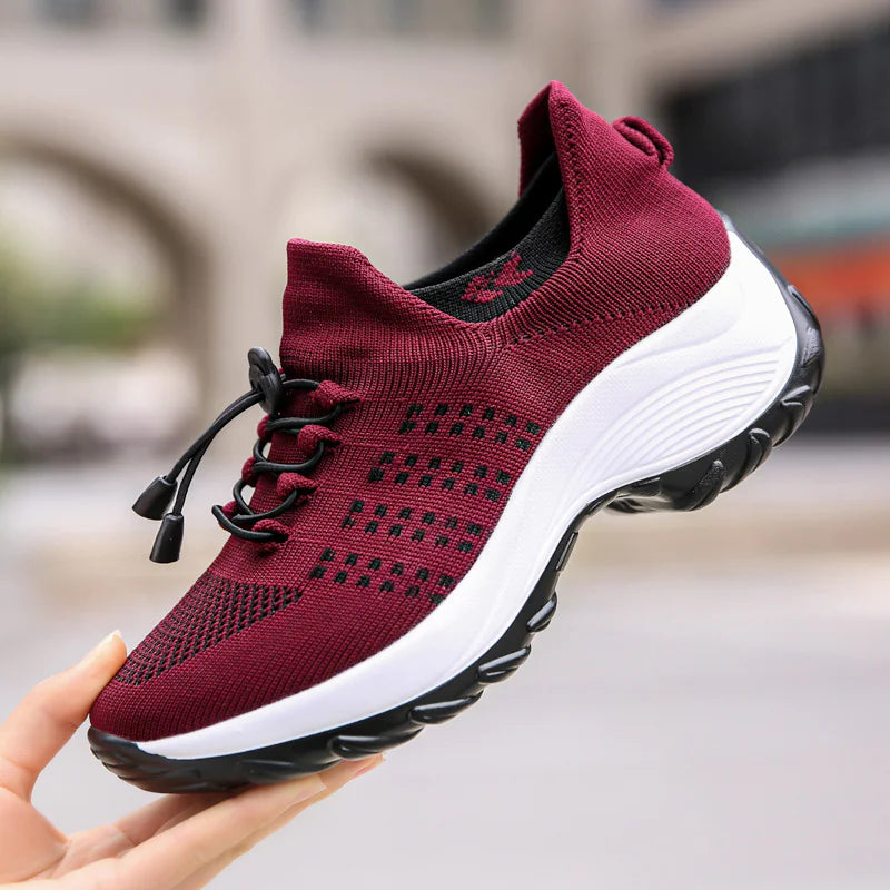 Women's Flexible Stretch Fly-Knit Casual Trainers