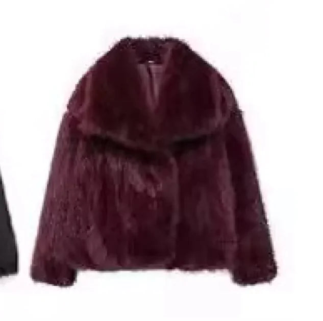 Cozy Thicken Lapel Plush Coat for Women