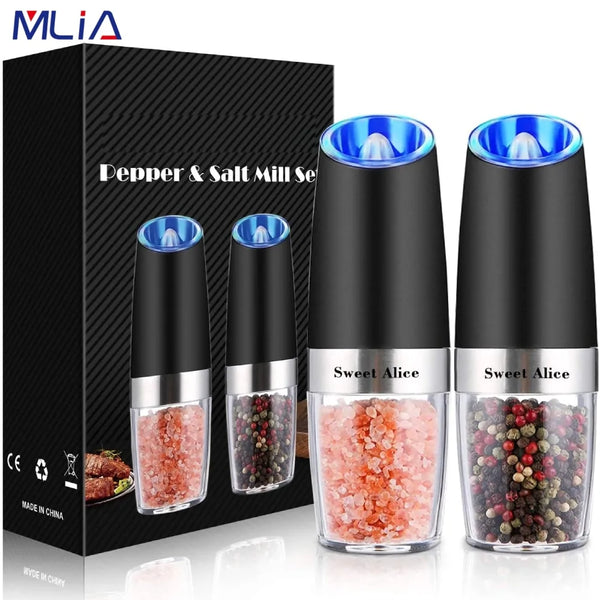 STOMART.CO.UK MLIA Set Electric Pepper Mill Kitchen Pepper Mill Free Text