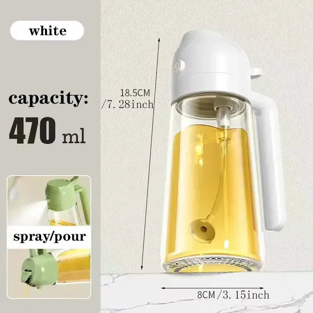 STOMART.CO.UK Leakproof Dual-Purpose Glass Oil Spray Bottle for Kitchen Kitchen Free Text