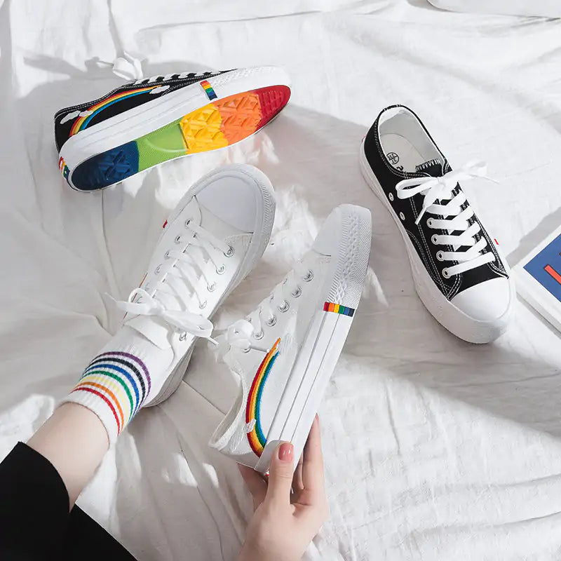 Rainbow Pride Canvas Sneakers