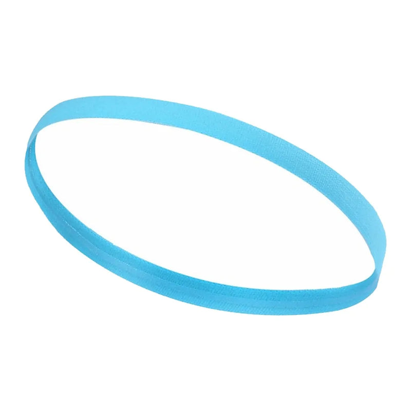 A thin, flat, circular blue resistance band, typically used for physical therapy, stretching, or light resistance training exercises. The band is shown isolated on a white background.