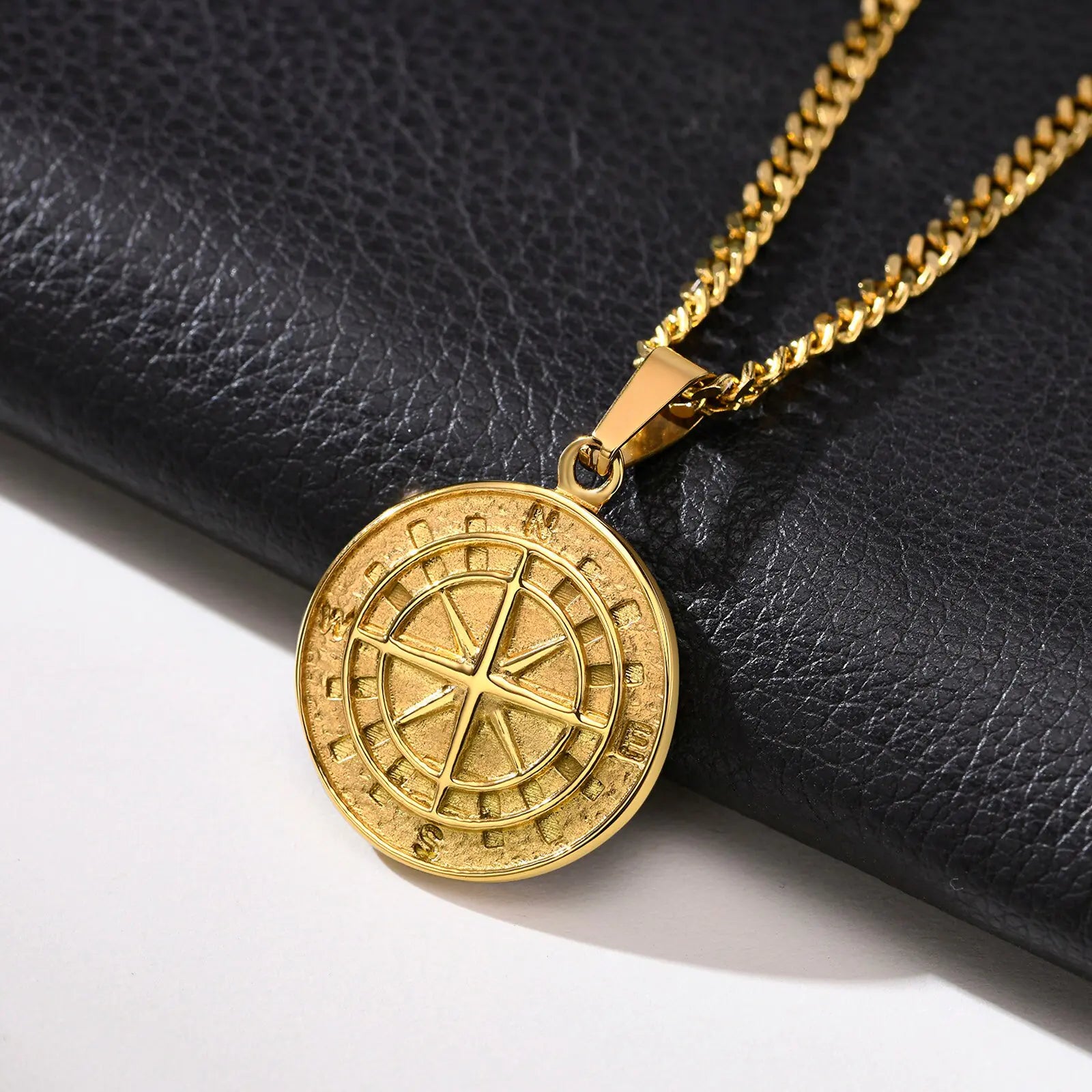 Men's Compass Pendant Necklace