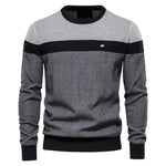 Men’s dark grey long-sleeve hooded top.
