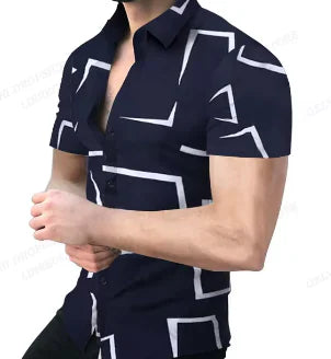 A long-sleeve polo shirt with a white collar and a three-button placket. The fabric appears soft, and the cuffs and hem have a fitted design. The shirt has a classic and stylish look, suitable for both casual and semi-formal wear.