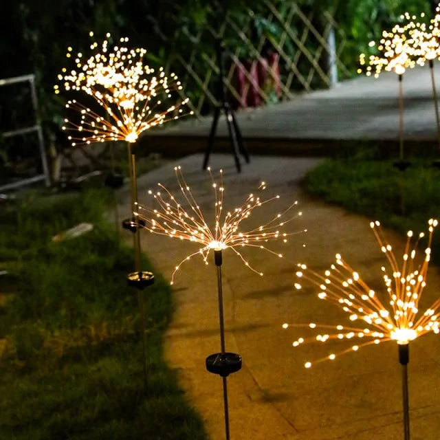 Garden Dandelion Fireworks Solar LED Lights