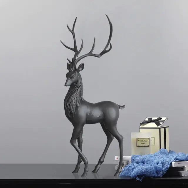 Luxury Nordic Charm Resin Deer Statue