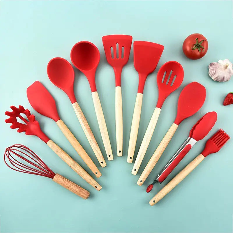 STOMART.CO.UK Non Stick Pot Spatula And Spoon Kitchen Free Text