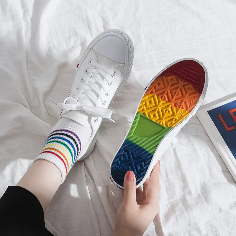 Rainbow Pride Canvas Sneakers