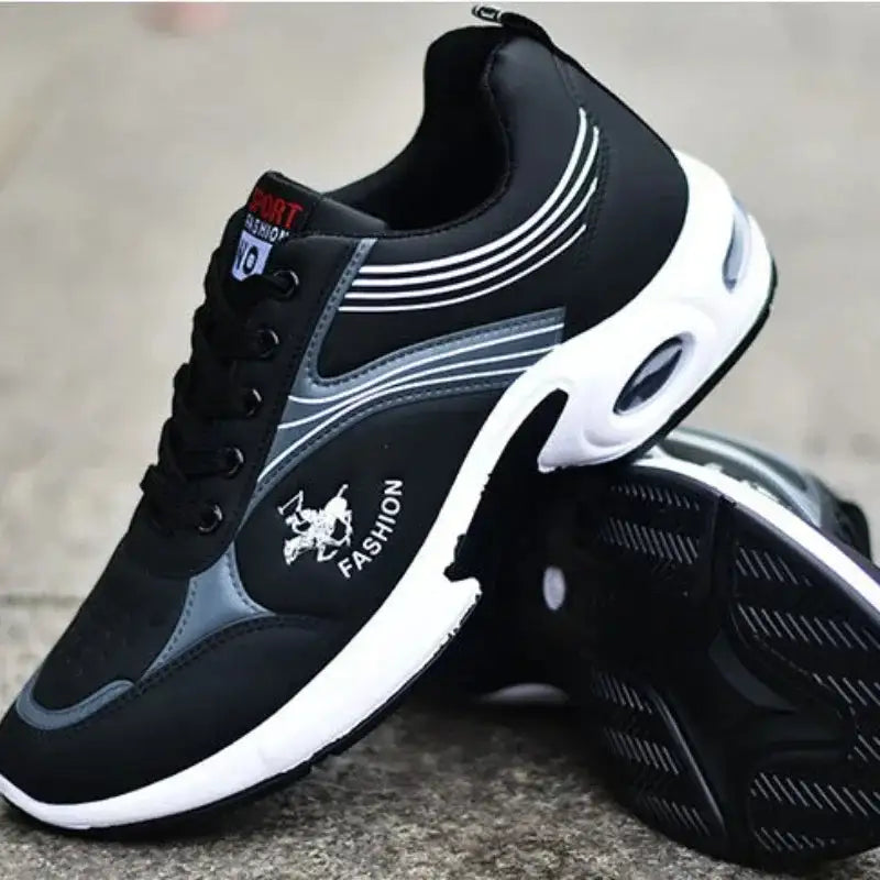 Men's Breathable Leather Trainers Sneakers