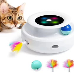 STOMART.CO.UK Automatic Feather Fun Ball Toy cats Free Text