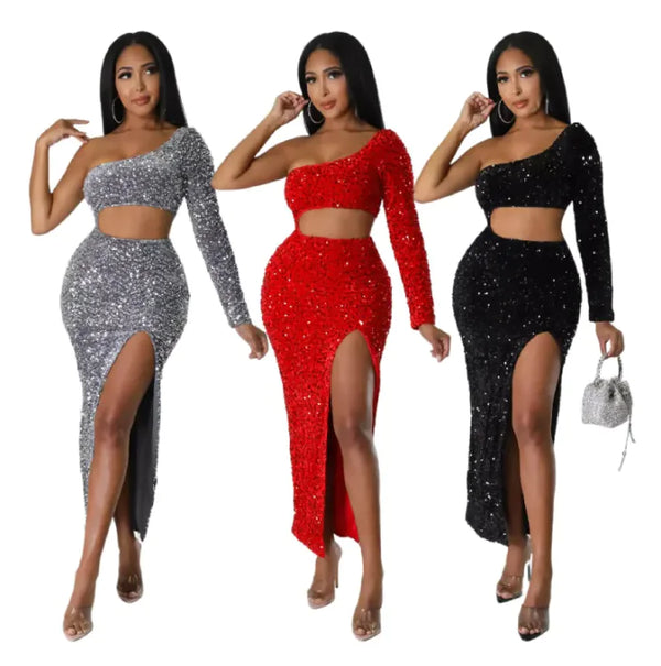Chic One-Shoulder Party Dress