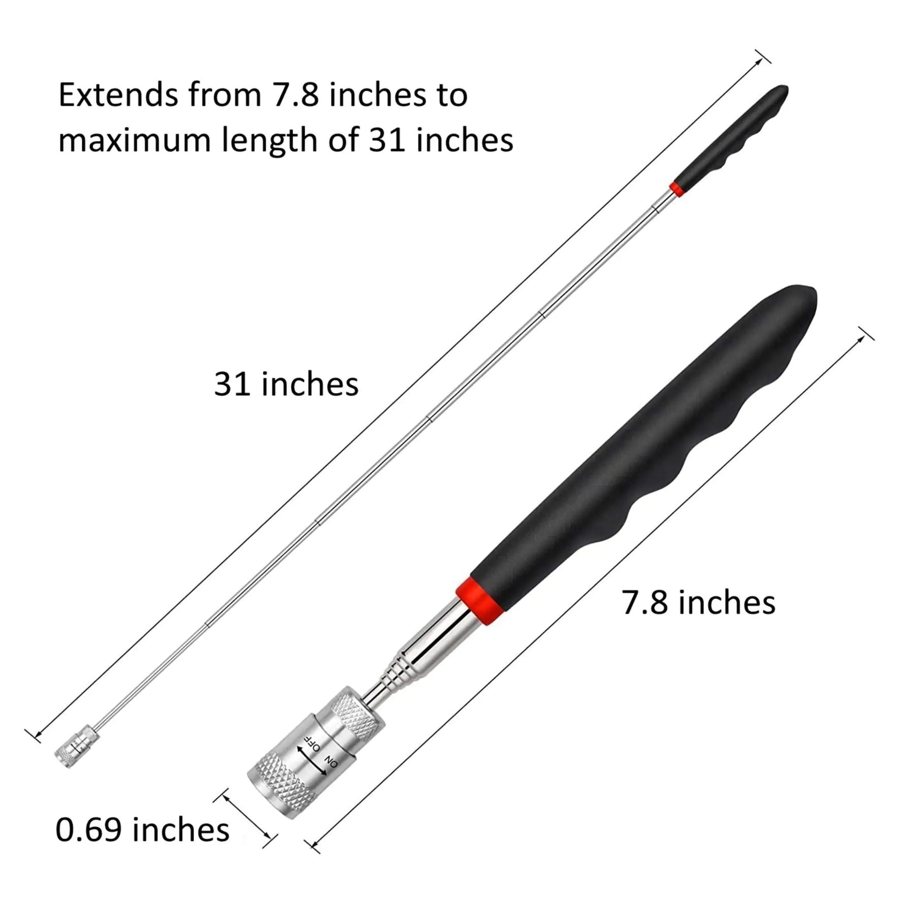 Magnetic LED Light Pick Up Tool