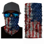 American flag print neck gaiter face cover.
