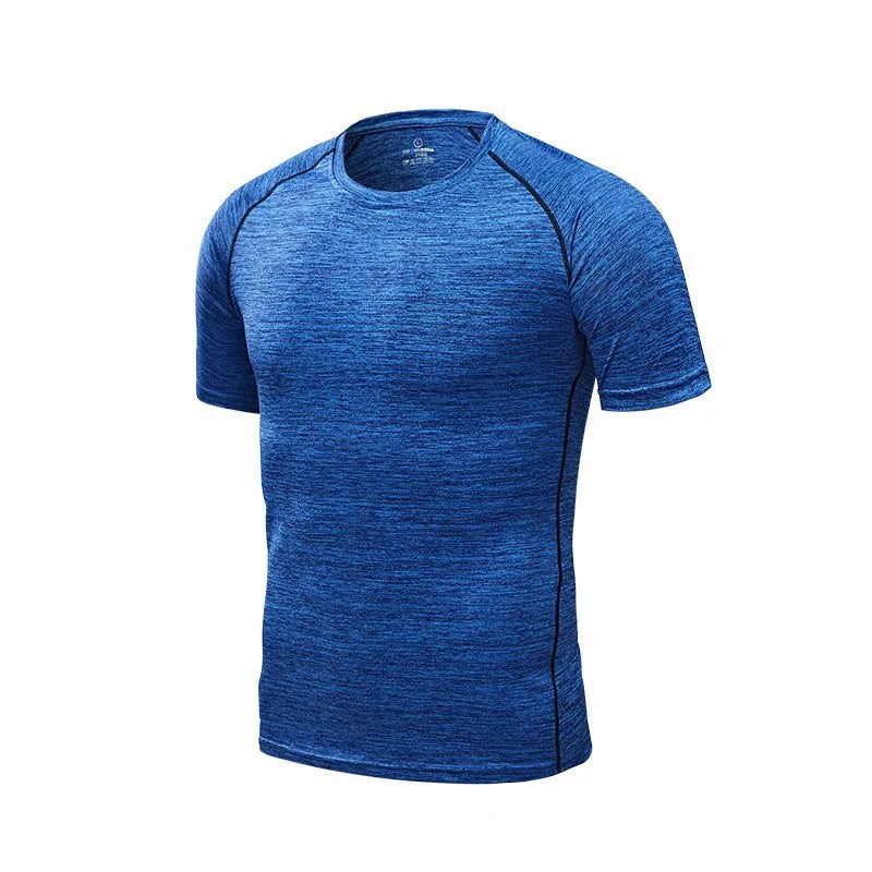 Men’s blue long-sleeve hooded top.