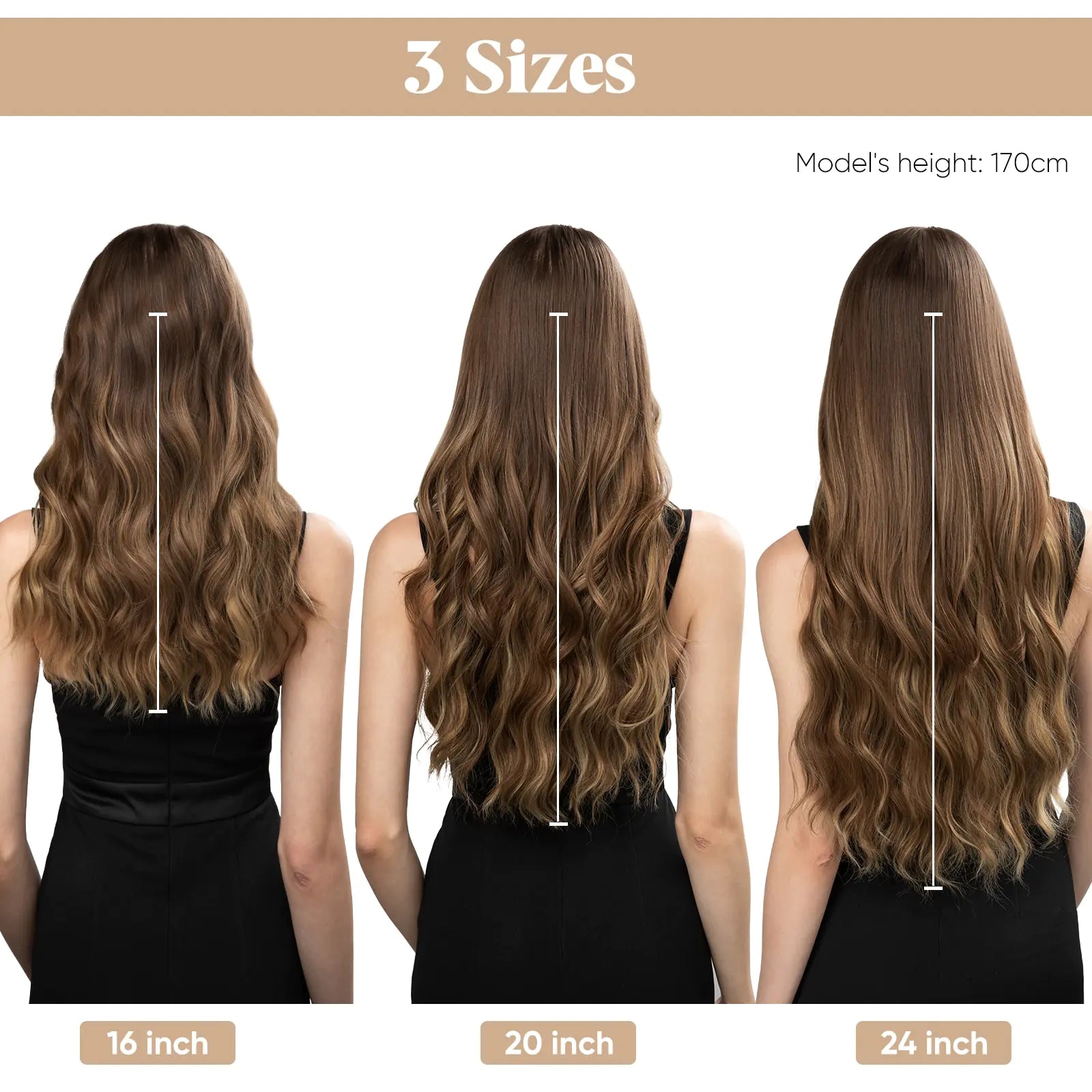 Synthetic Wave Invisible Clip-in Hair Extension