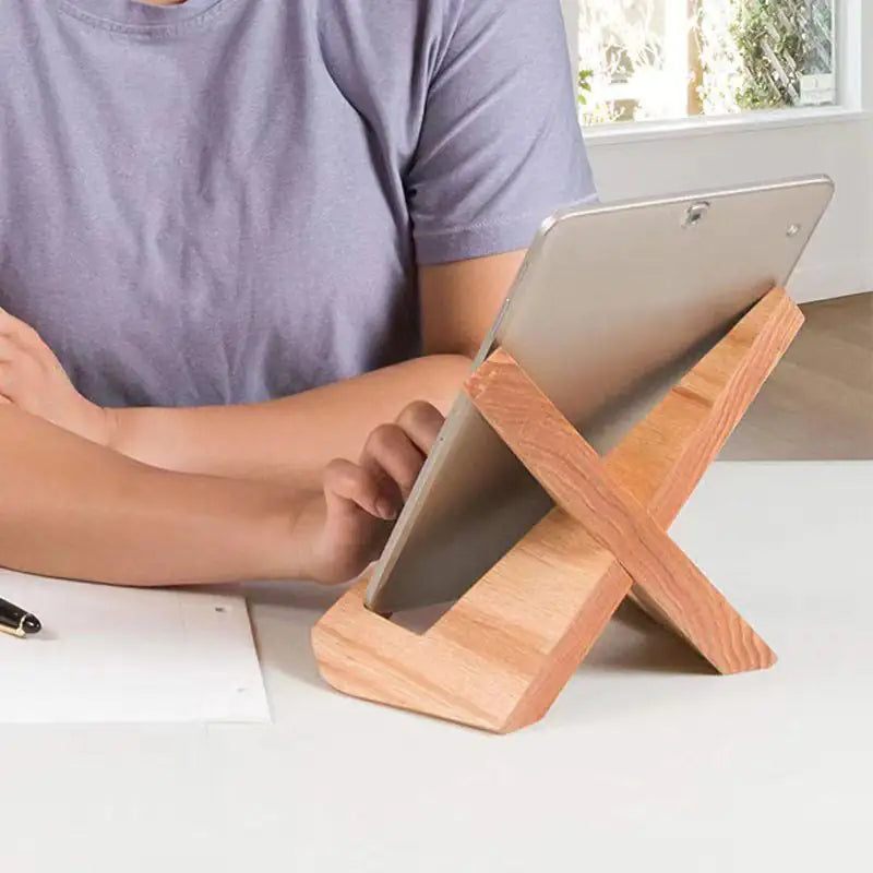 Solid Wood Book Tablet Stand