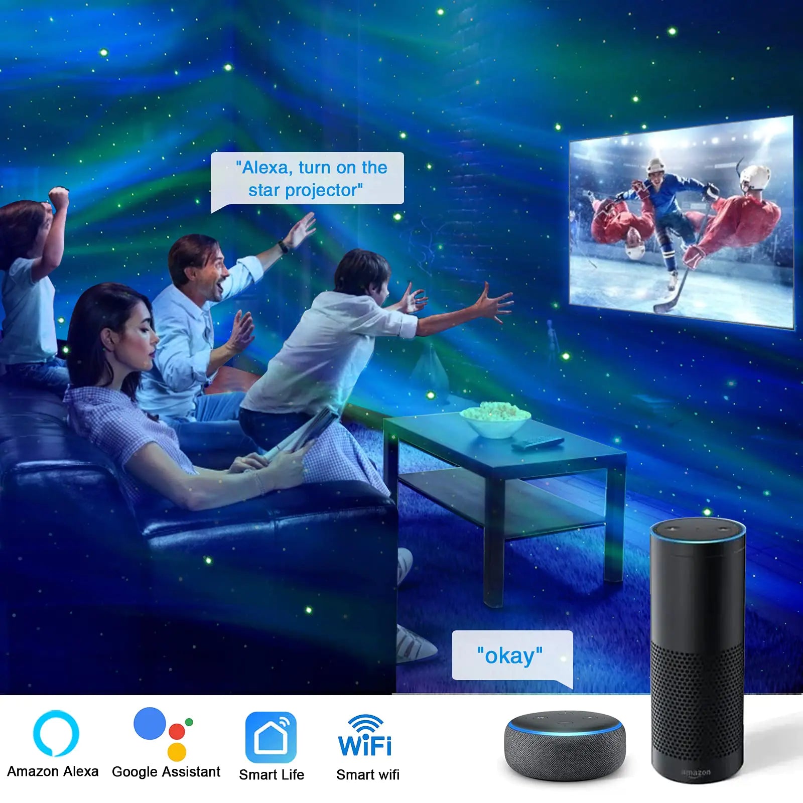 galaxy projector with bluetooth