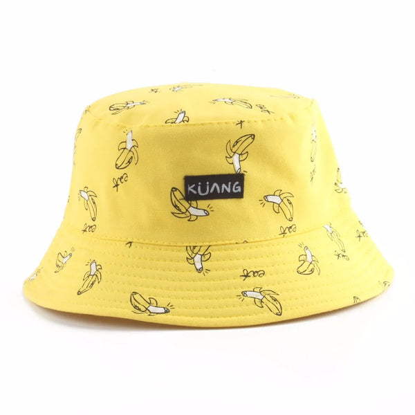 Panama Banana Print Bucket Hat