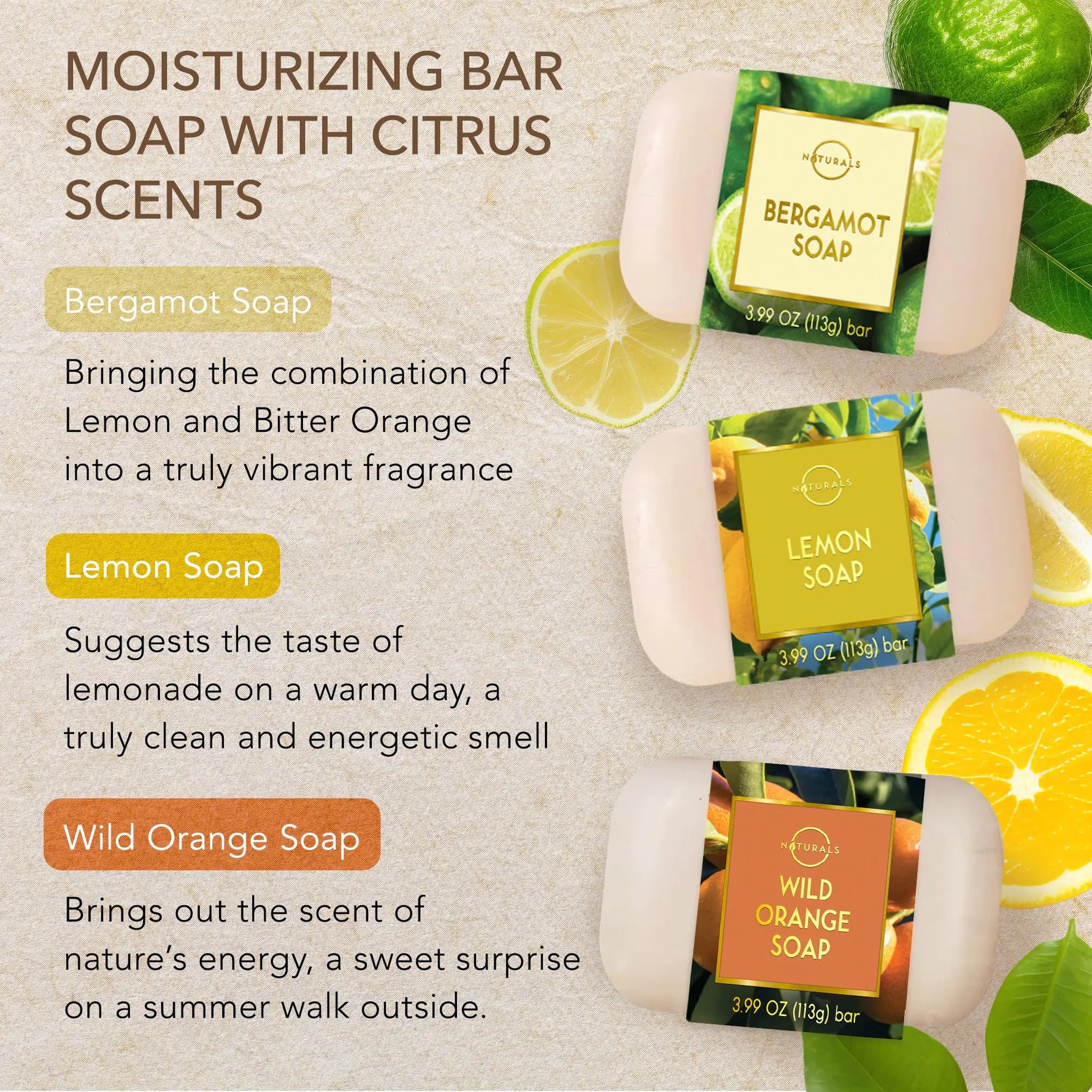 Organic Assorted Ingredients Natural Soap Bars