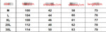 GRC Laser Long Sleeve Shirt Size Chart