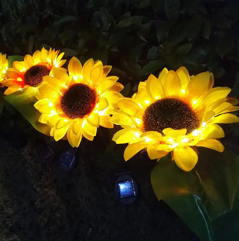 Illuminating Solar Sunflowers Set