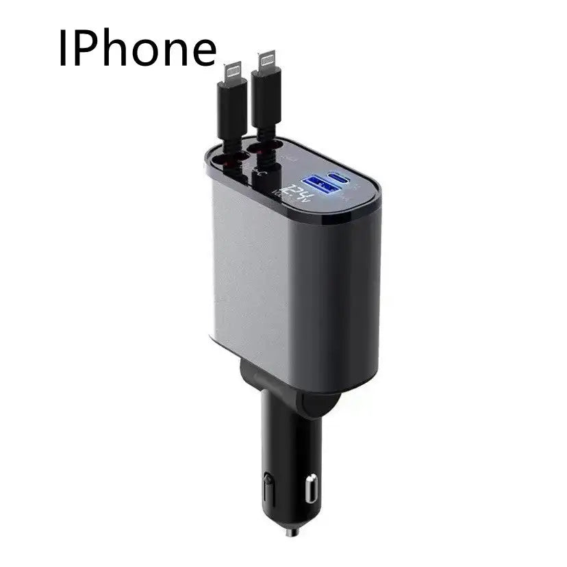 Retractable USB Travel Fast Charge Cord