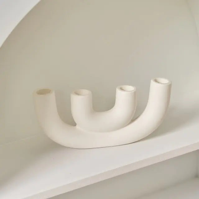 Crafted Ceramic Candlestick Holder