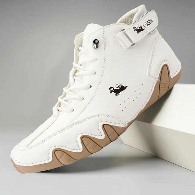 Mens Leather Mesh Shoes