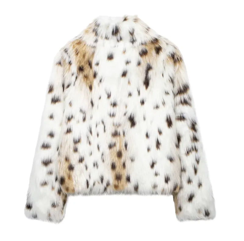 Oversized animal print jacket