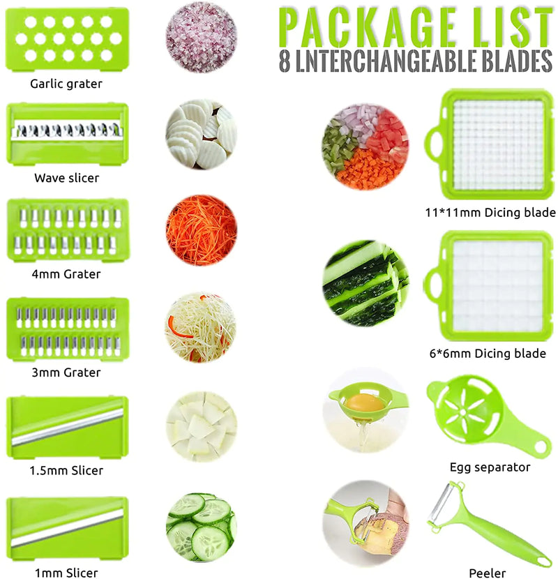 STOMART.CO.UK Multifunctional Vegetable Chopper  Free Text