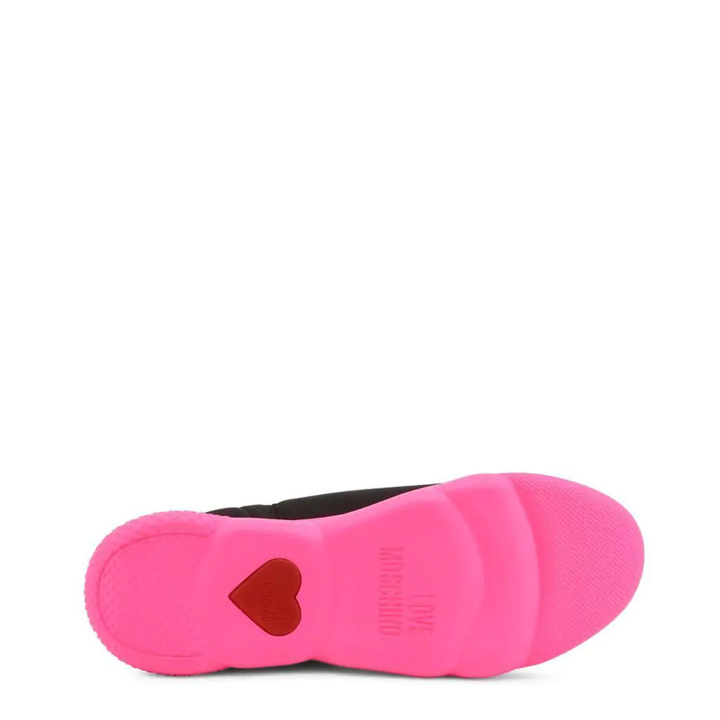 Love Moschino Black Pink Slip-On Trainers