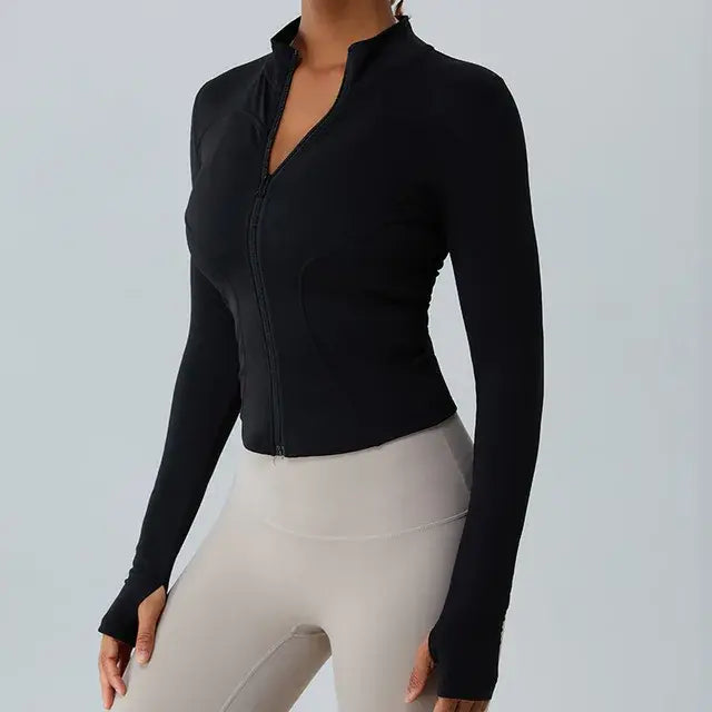 Stylish Women's Plush Yoga Jacket