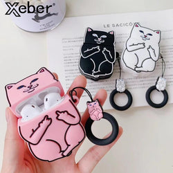 Cartoon Cat AirPods Cover