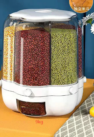 STOMART.CO.UK 360° Rotating Grains Food Dispenser dispenser Kitchen storage Free Text