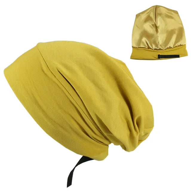 Women's Soft Stretch Headwear Satin Bonnet