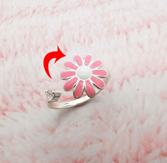 STOMART.CO.UK Fidget Spinner Rotatable Ring For Women Jewelry Free Text