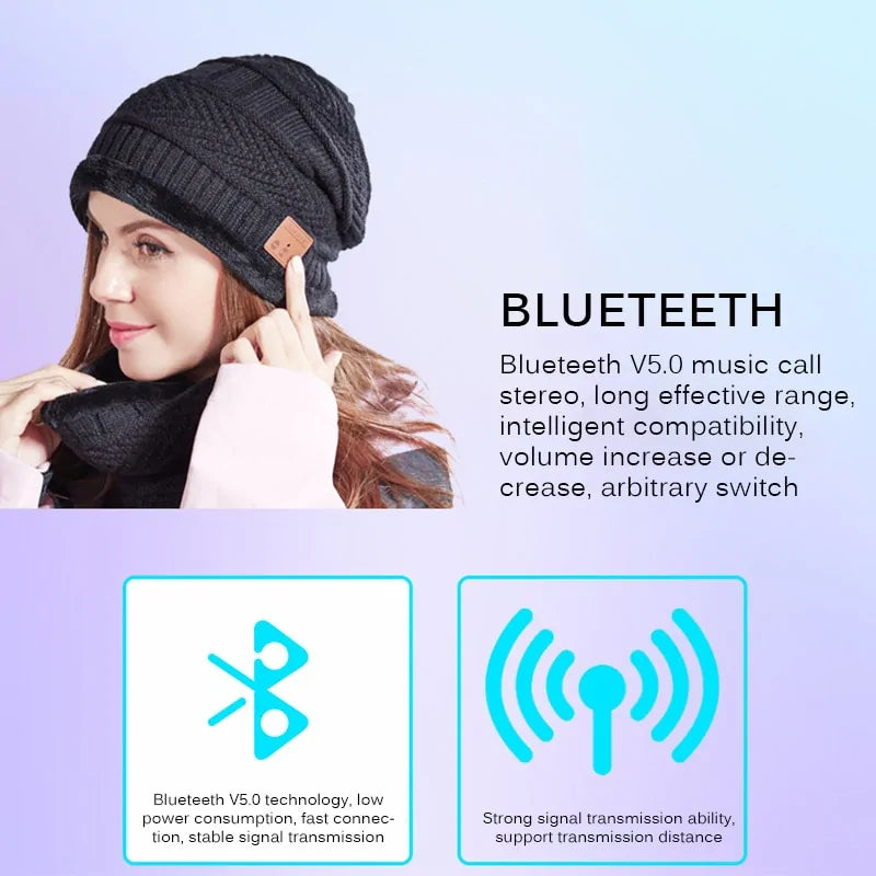 Beanie with Bluetooth Headphones