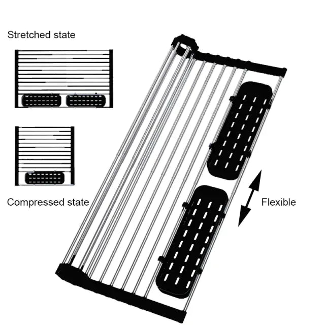 STOMART.CO.UK Dish Drainer Rack Kitchen Free Text