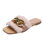 Fluffy Flat Slippers