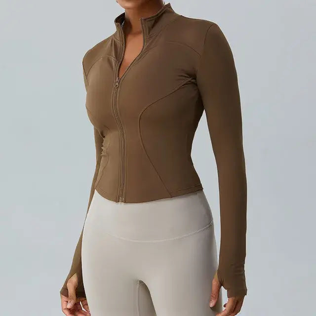 Trendy Women's Plush Yoga Jacket