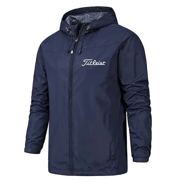 Men’s Solid Waterproof Windbreaker Jacket