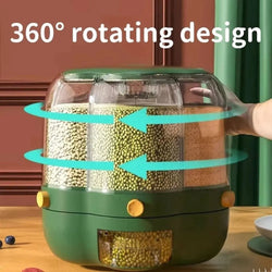 STOMART.CO.UK 360° Rotating Grains Food Dispenser dispenser Kitchen storage Free Text