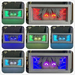 Anime-style LED light frame with colour-changing eyes.
