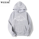 Light grey hoodie with a white cat graphic and “NOT TODAY” text.