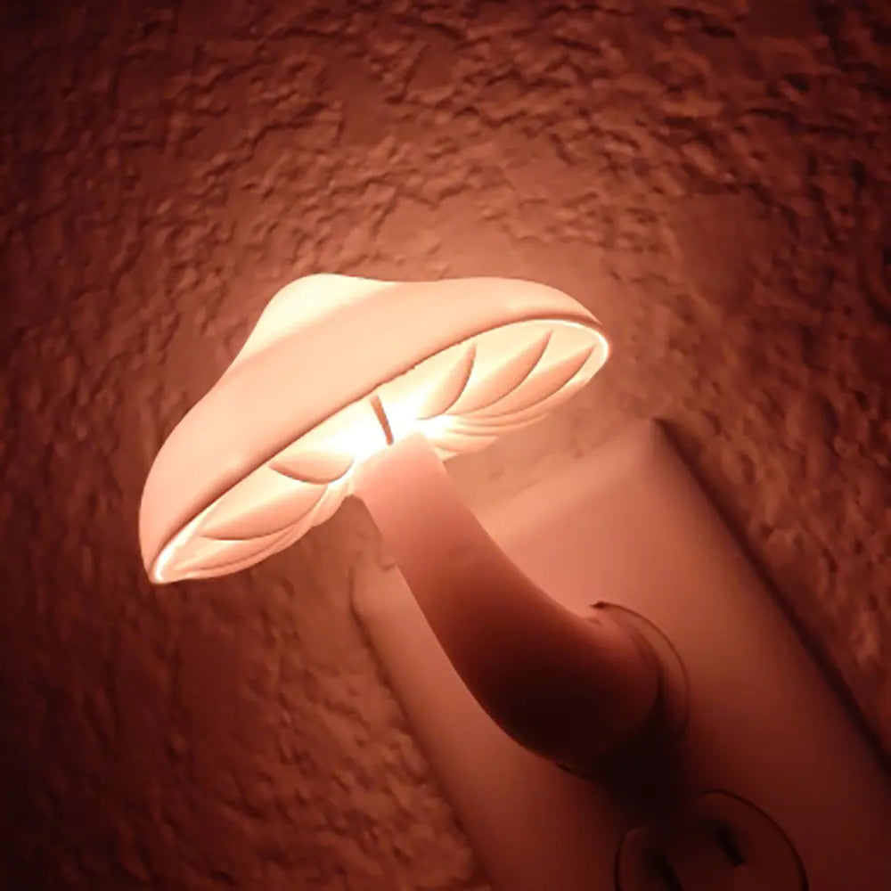 Motion Sensor Mushroom Night Light Socket Lamp