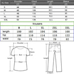 Men's Performance Tracksuit Size Chart