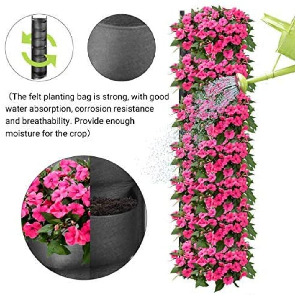 STOMART.CO.UK Vertical Hanging Garden Flower Pots Garden Free Text